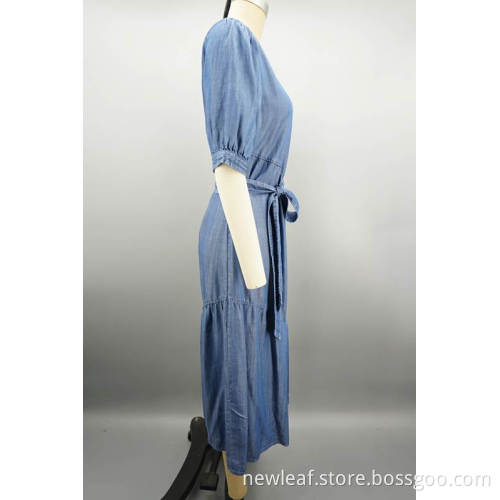 Ladies Dress with Selffabric Belt